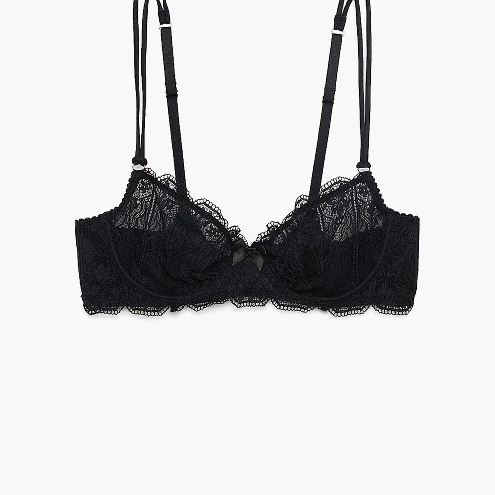 Savage X Fenty Deco Glass Black Lace Unlined Bra
